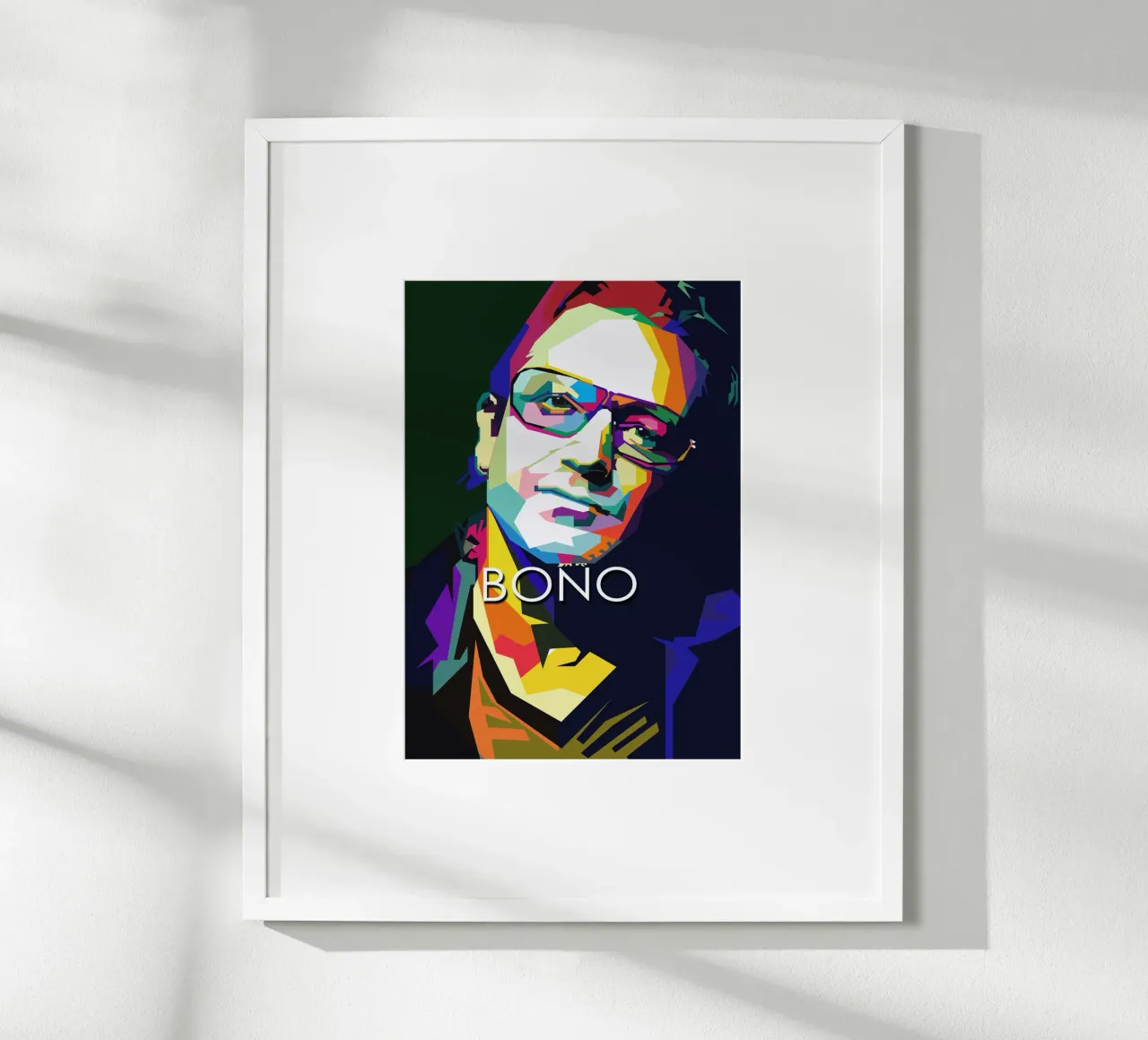 Bono U2 WPAP Trending Now poster con telaio in alluminio da Artkreator