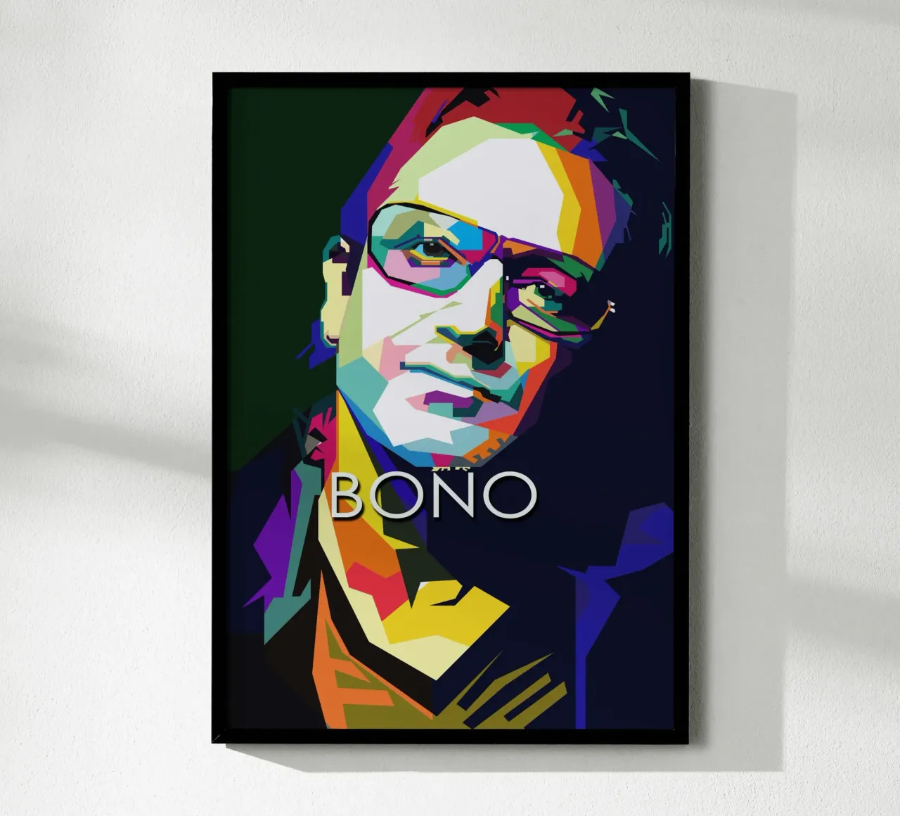 Bono U2 WPAP Trending Now poster con telaio in alluminio da Artkreator