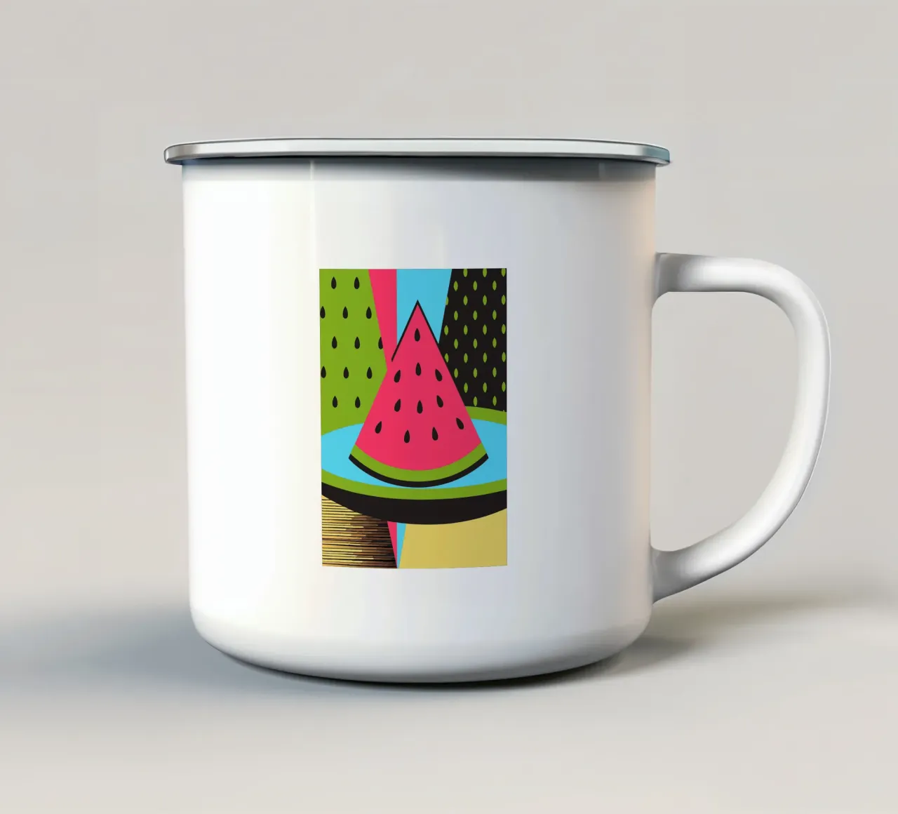 Anguria moderna tazza in smalto da LOOK DIFFERENT