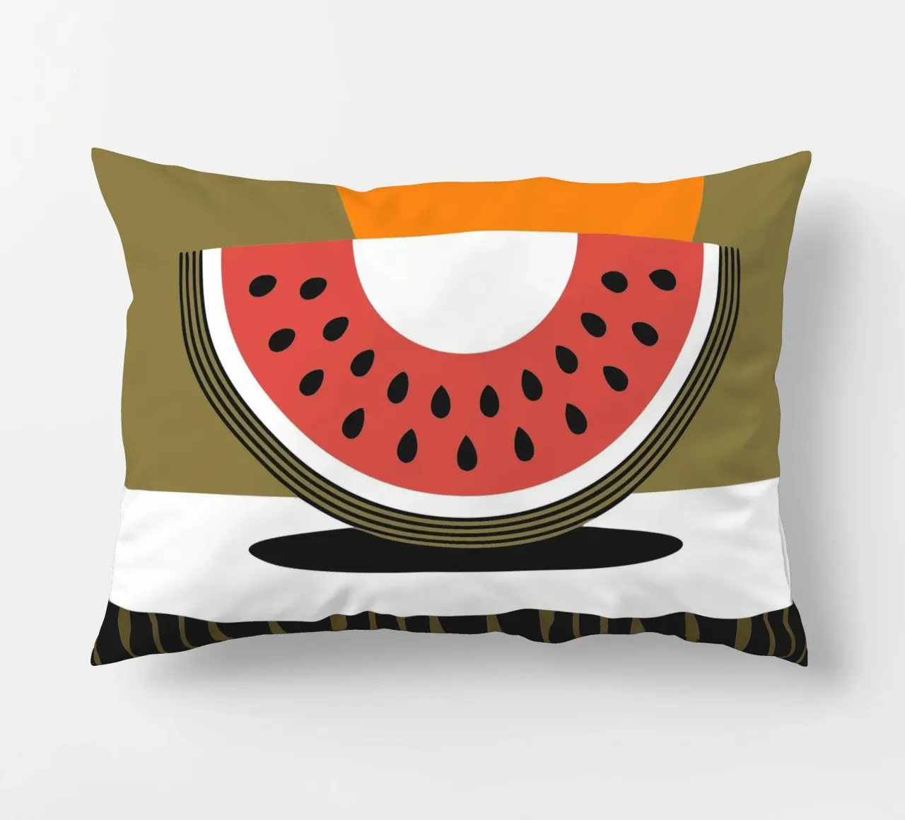Modern Watermelon decorative cushion by LOOK DIFFERENT