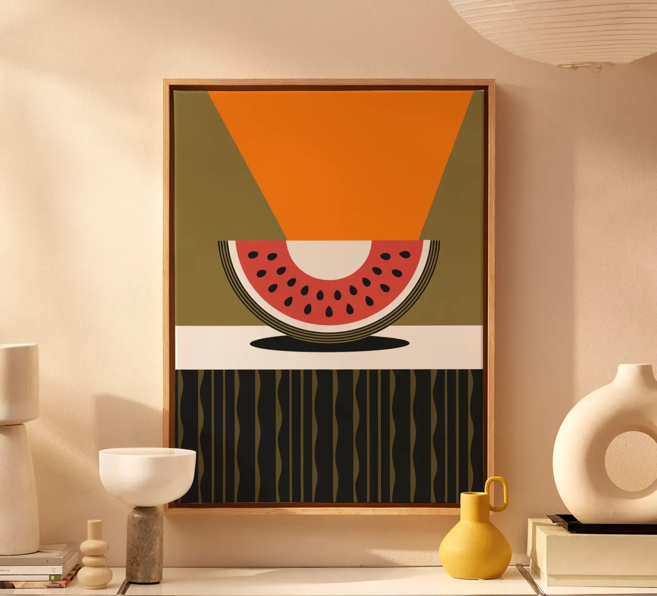 Modern Watermelon canvas by LOOK DIFFERENT