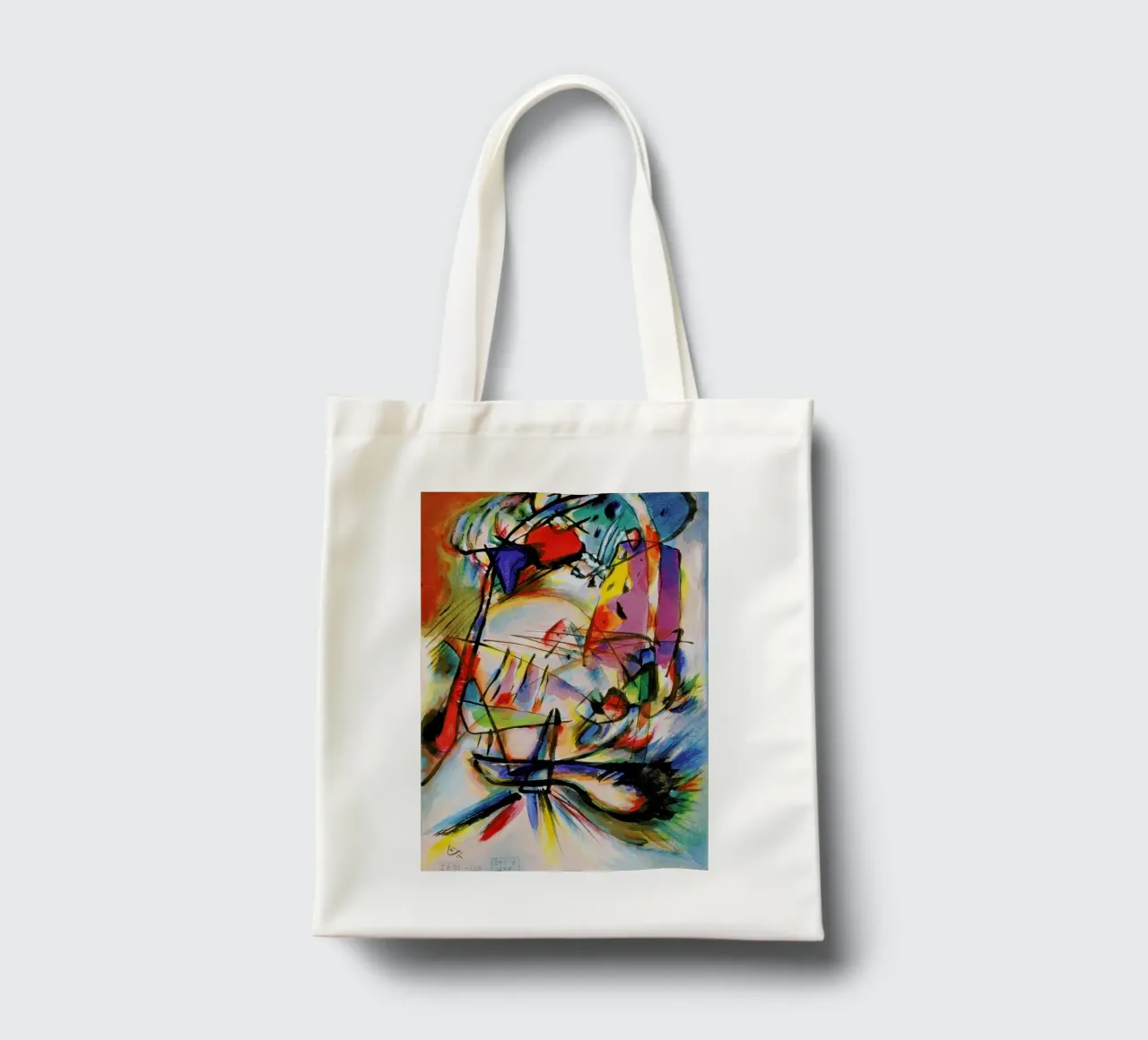 Kandinsky - Komposition Zwecklos borsa in juta da ARTOTHEK