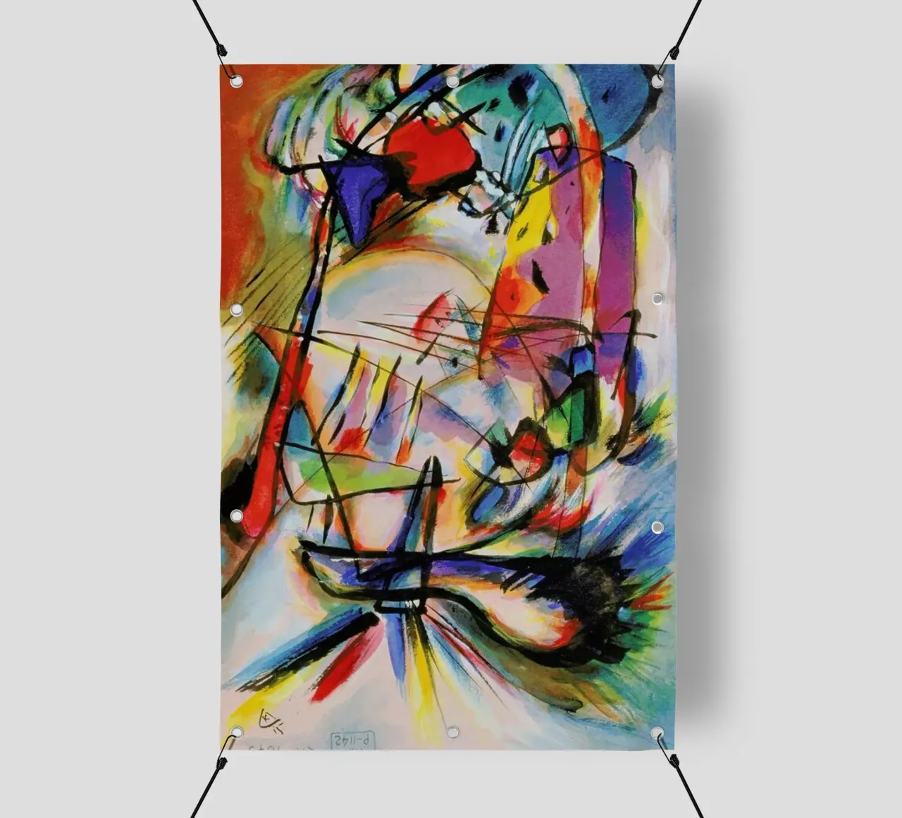 Kandinsky - Komposition Zwecklos telo in pvc da ARTOTHEK