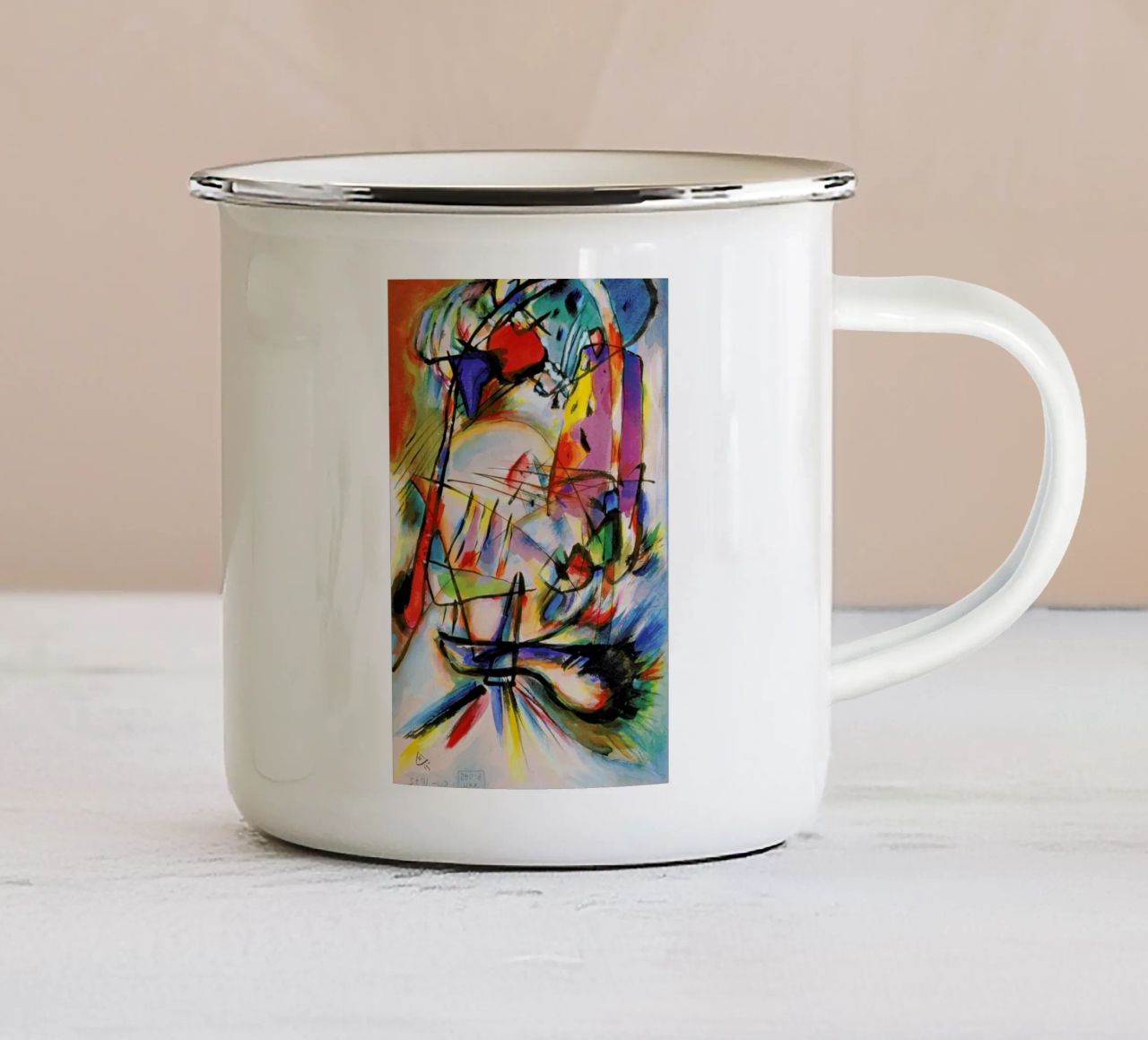 Kandinsky - Komposition Zwecklos tazza in smalto da ARTOTHEK