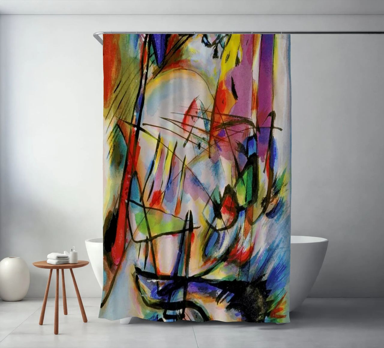 Kandinsky - Komposition Zwecklos Duschvorhang von ARTOTHEK