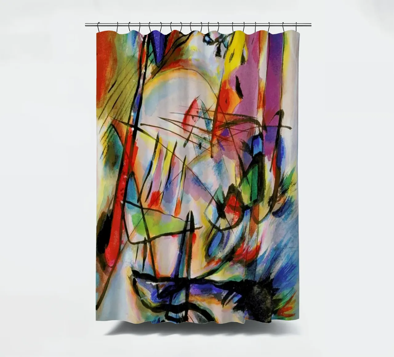 Kandinsky - Komposition Zwecklos shower curtain by ARTOTHEK