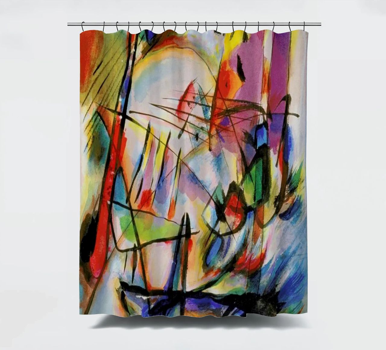 Kandinsky - Komposition Zwecklos Duschvorhang von ARTOTHEK