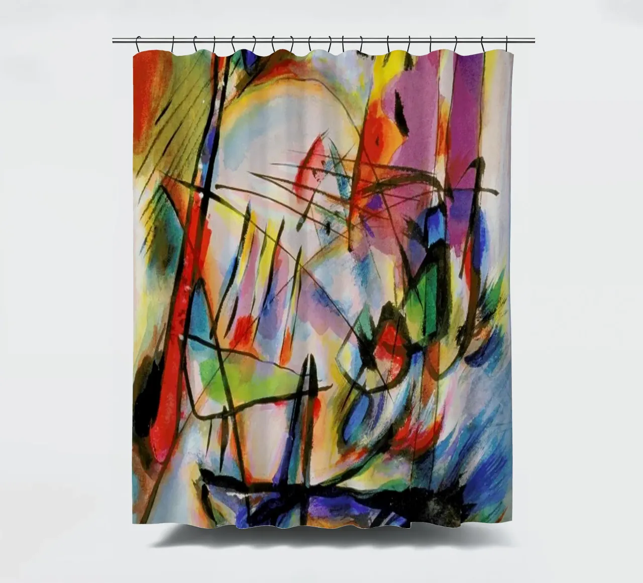 Kandinsky - Komposition Zwecklos shower curtain by ARTOTHEK