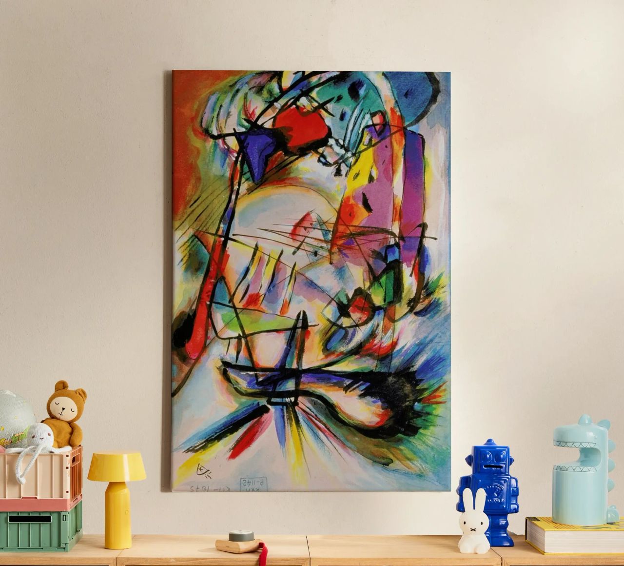 Kandinsky - Komposition Zwecklos Leinwand von ARTOTHEK