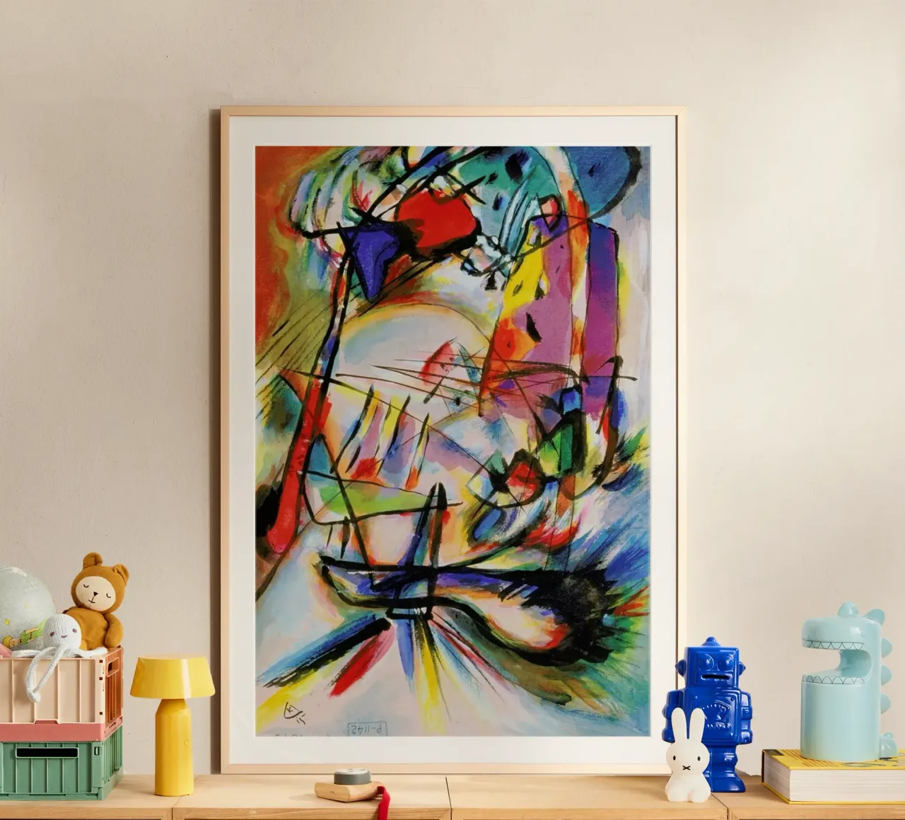 Kandinsky - Komposition Zwecklos carta hahnemühle da ARTOTHEK