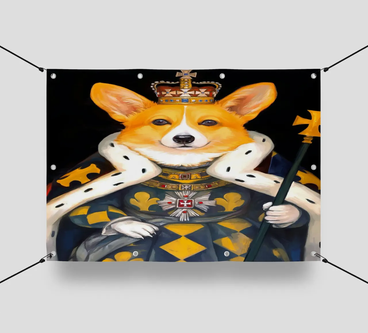 Royal Corgi Dog telo in pvc da Fleur de Lys