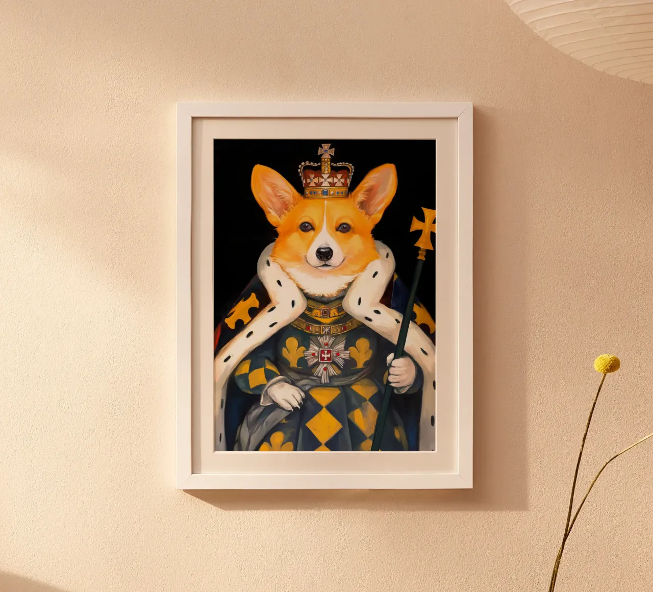 Royal Corgi Dog carta hahnemühle da Fleur de Lys