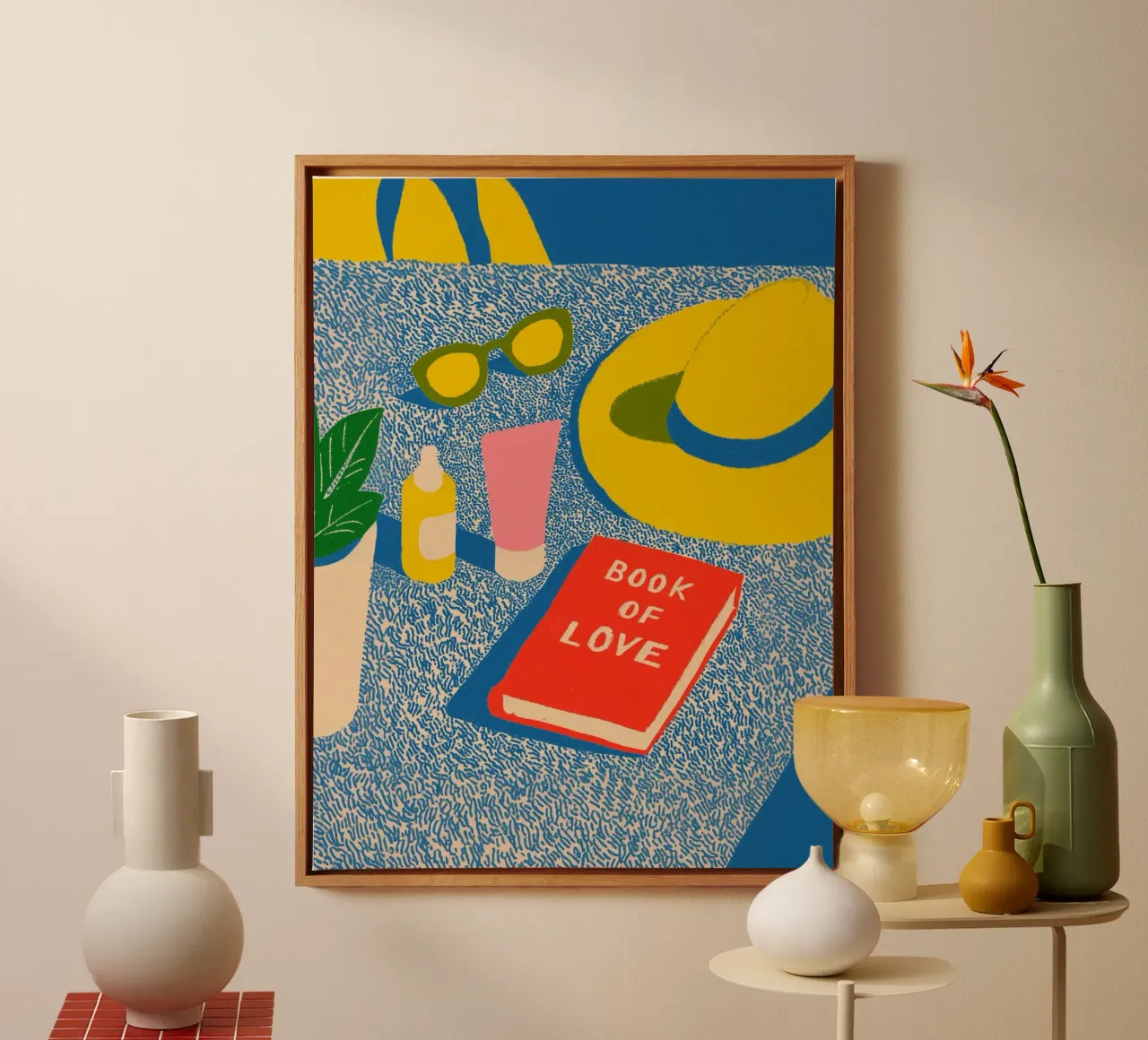 Die Liebe des Sommers Leinwand mit Schattenfugenrahmen von Carinaprint