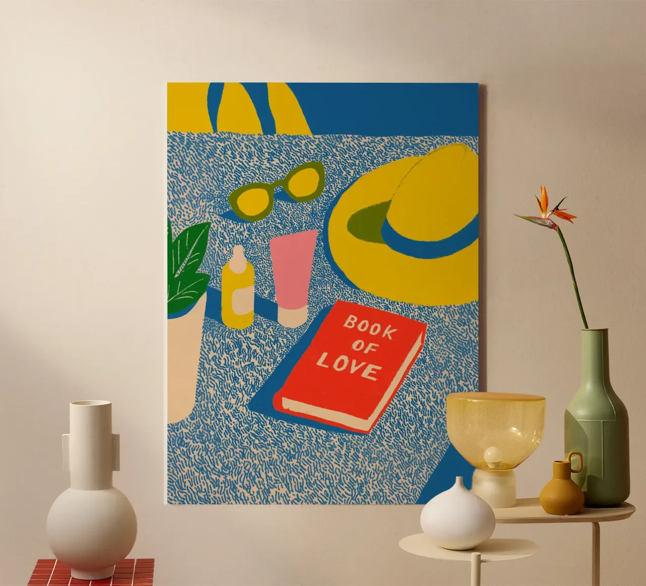 Die Liebe des Sommers Leinwand mit Schattenfugenrahmen von Carinaprint