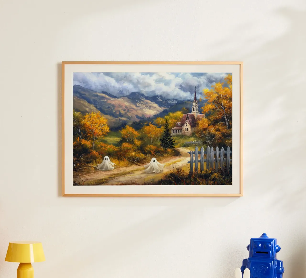 Fantasma d'autunno poster con telaio in plastica da Fleur de Lys
