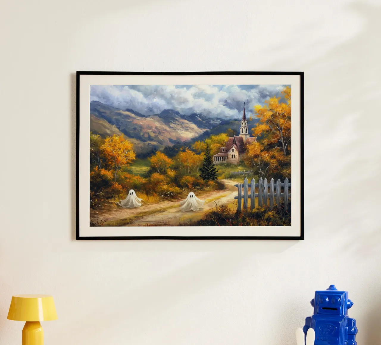 Fantasma d'autunno poster con telaio in plastica da Fleur de Lys