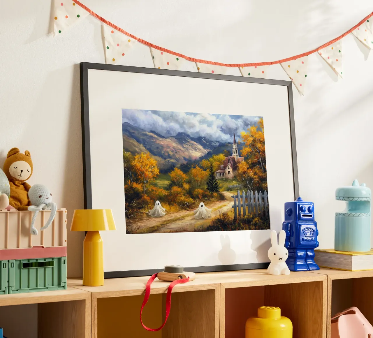 Fantasma d'autunno poster con telaio in plastica da Fleur de Lys
