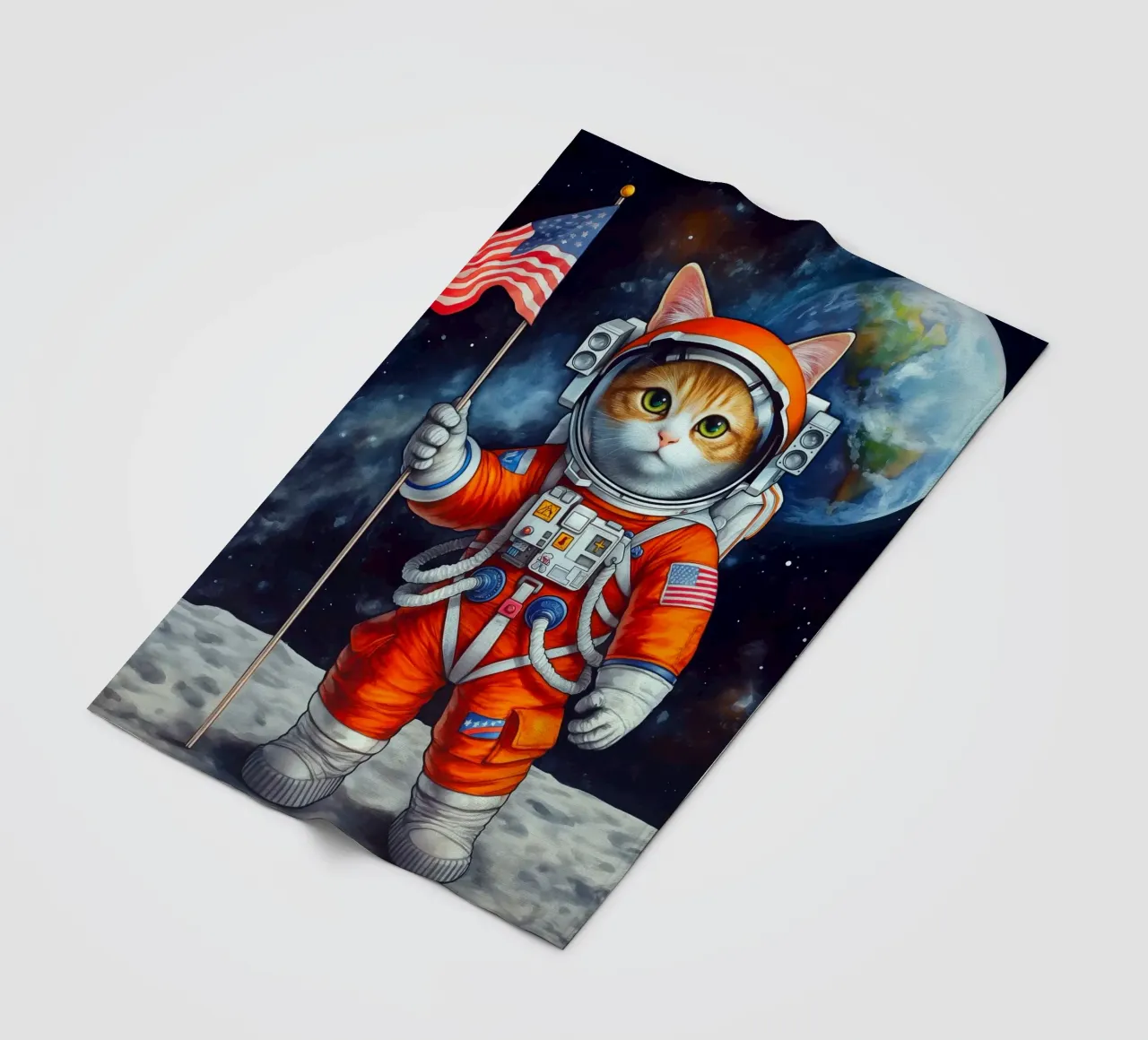 Gatto astronauta coperta in pile da Fleur de Lys