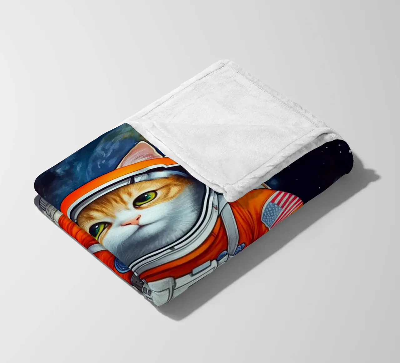 Gatto astronauta coperta in pile da Fleur de Lys