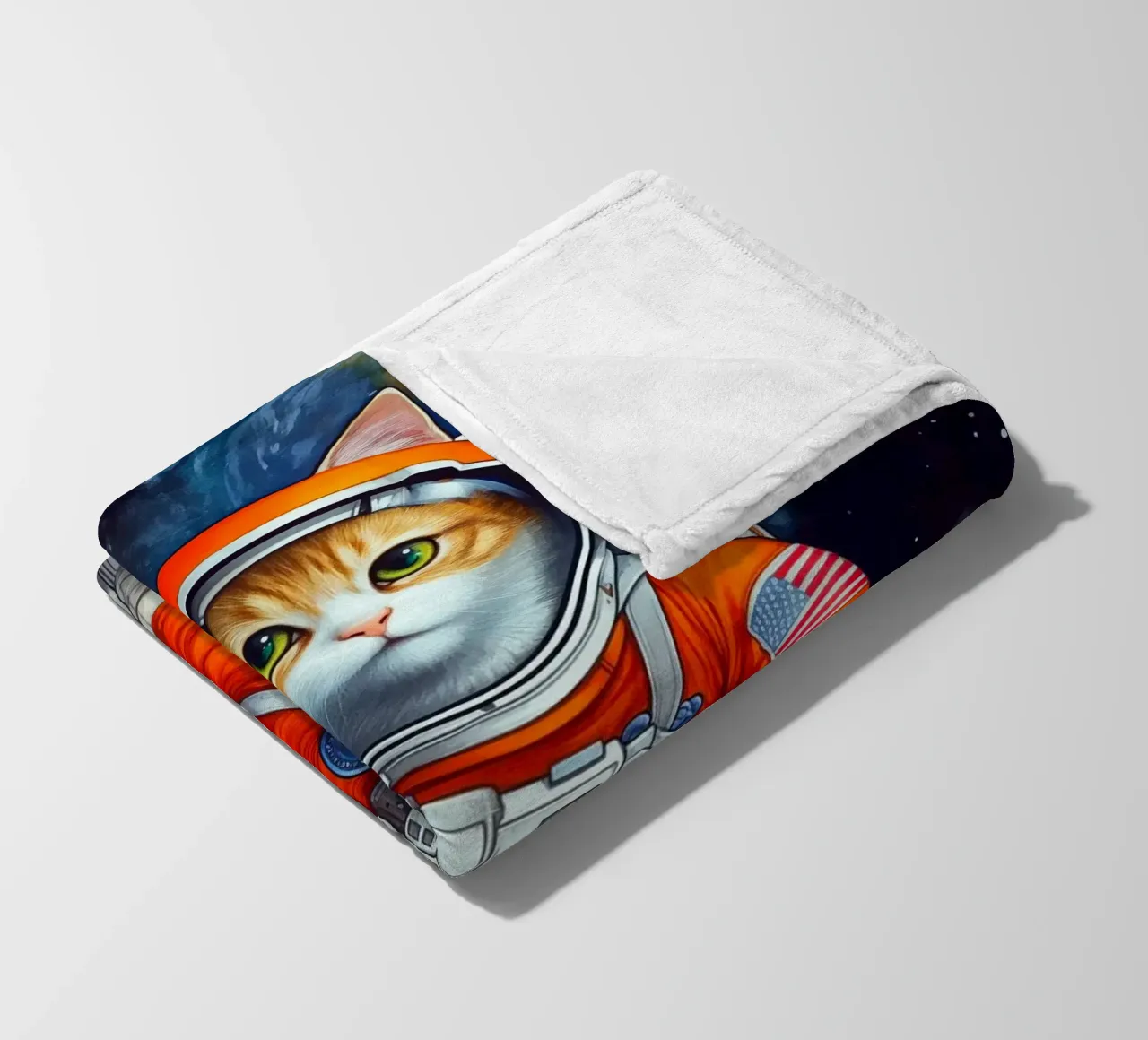 Gatto astronauta coperta in pile da Fleur de Lys