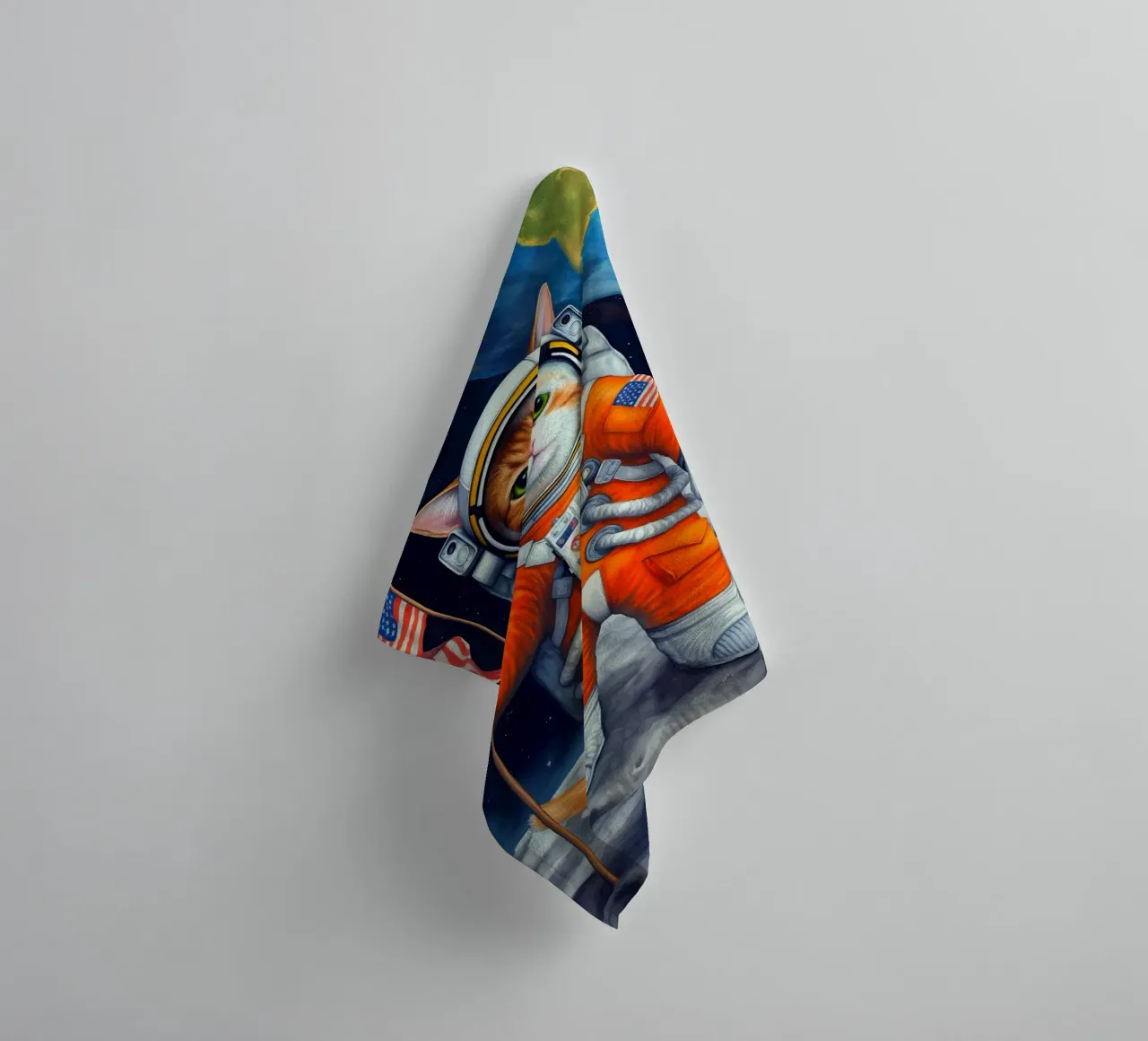 Astronaut Cat towel by Fleur de Lys