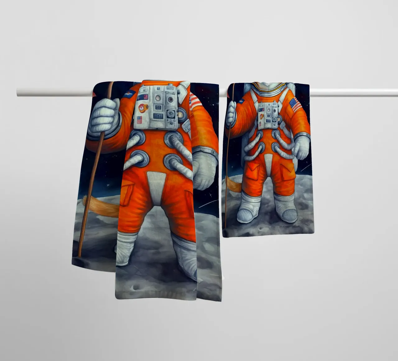 Astronaut Cat towel by Fleur de Lys