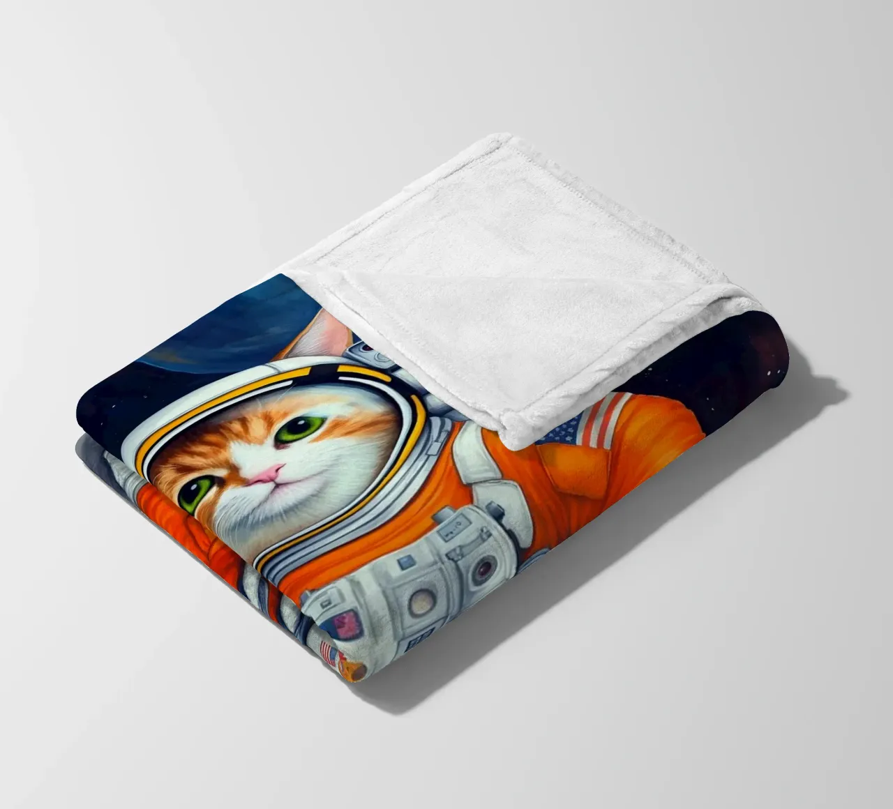 Gatto astronauta coperta in pile da Fleur de Lys