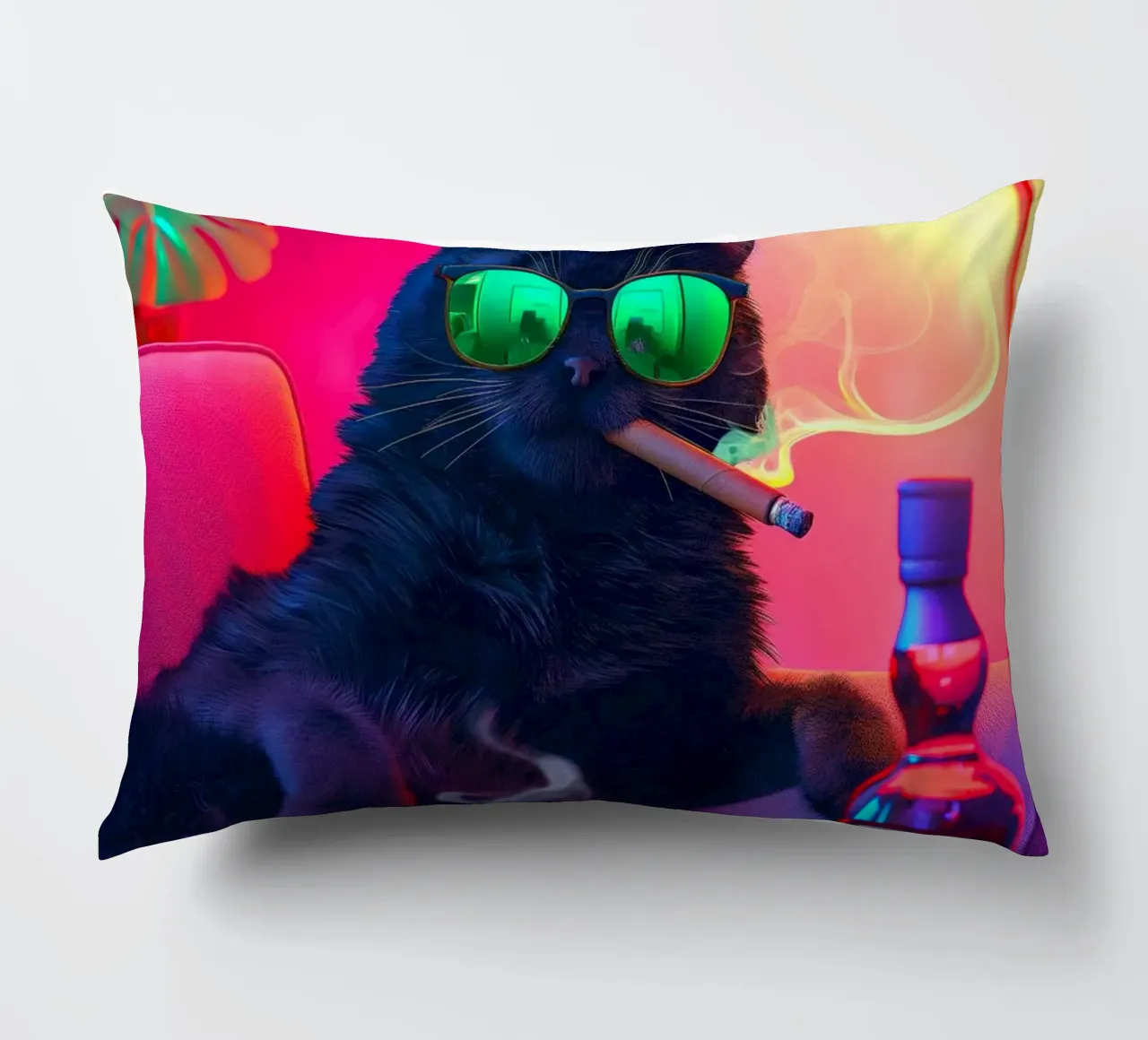 Gatto che fuma cuscino da Fleur de Lys