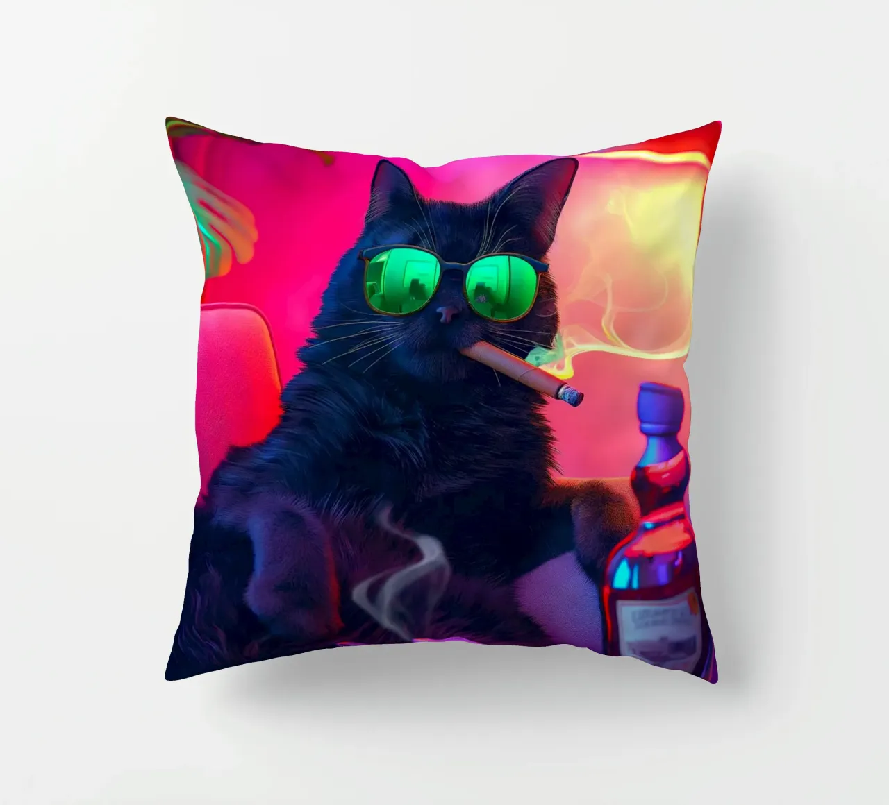 Gatto che fuma cuscino da Fleur de Lys