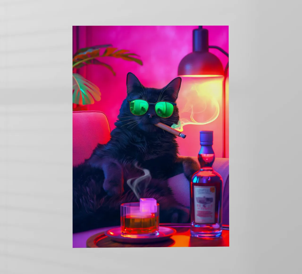 Fancy Cat Fumar lámina retroiluminada de Fleur de Lys