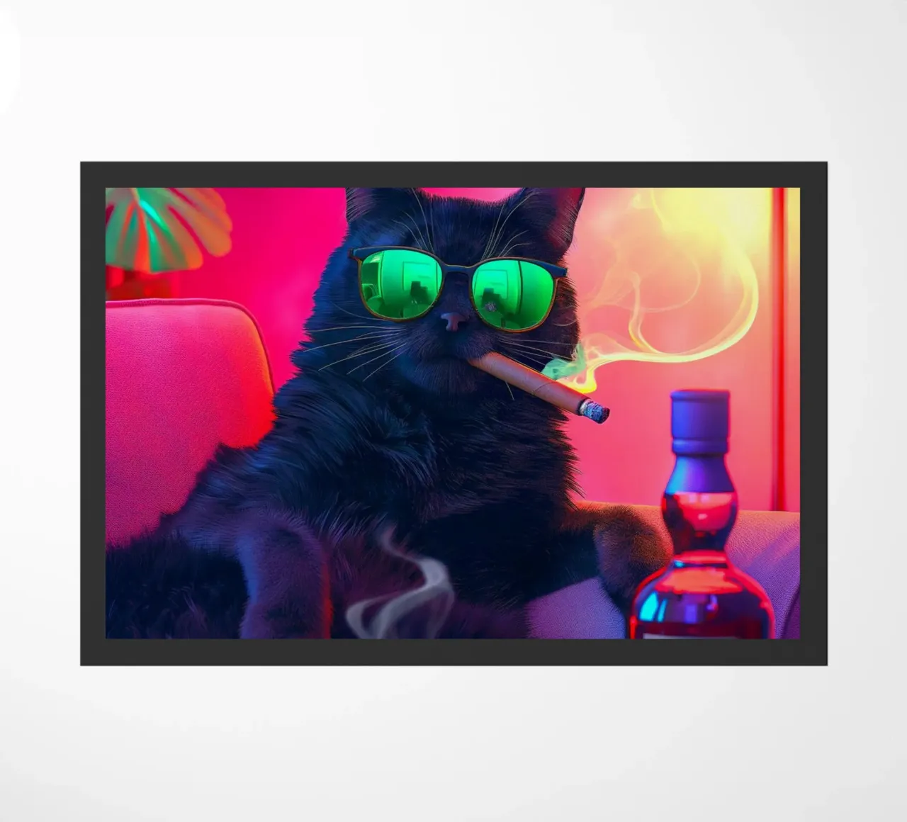 Fancy Cat Fumar felpudo de Fleur de Lys