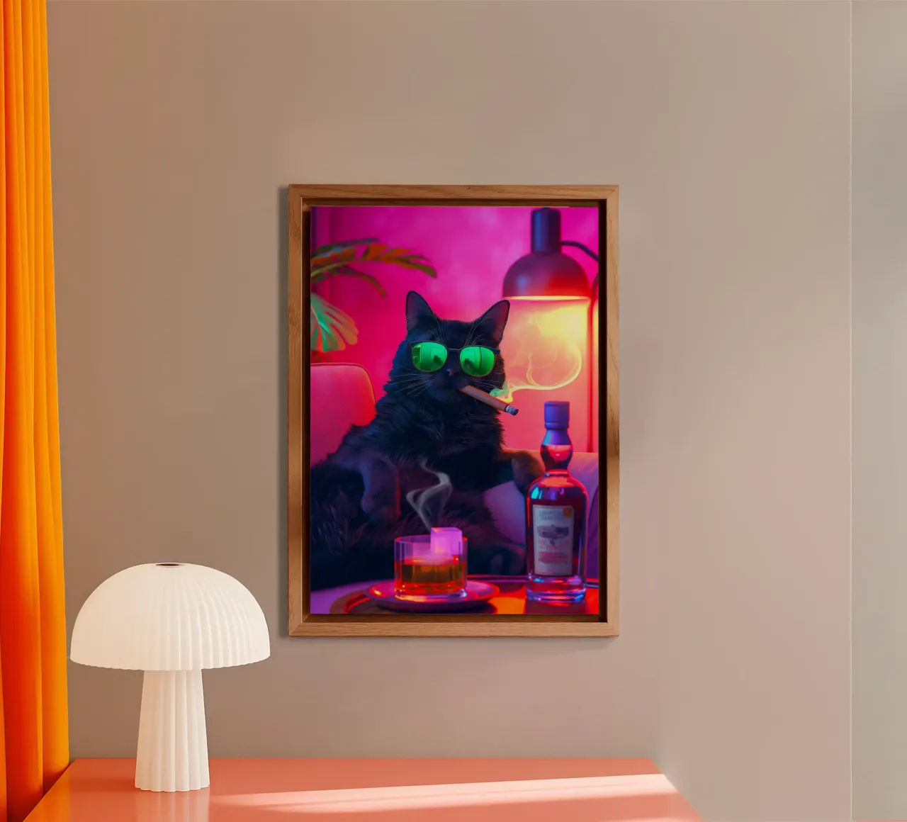 Fancy Cat Fumar aluminio dibond de Fleur de Lys