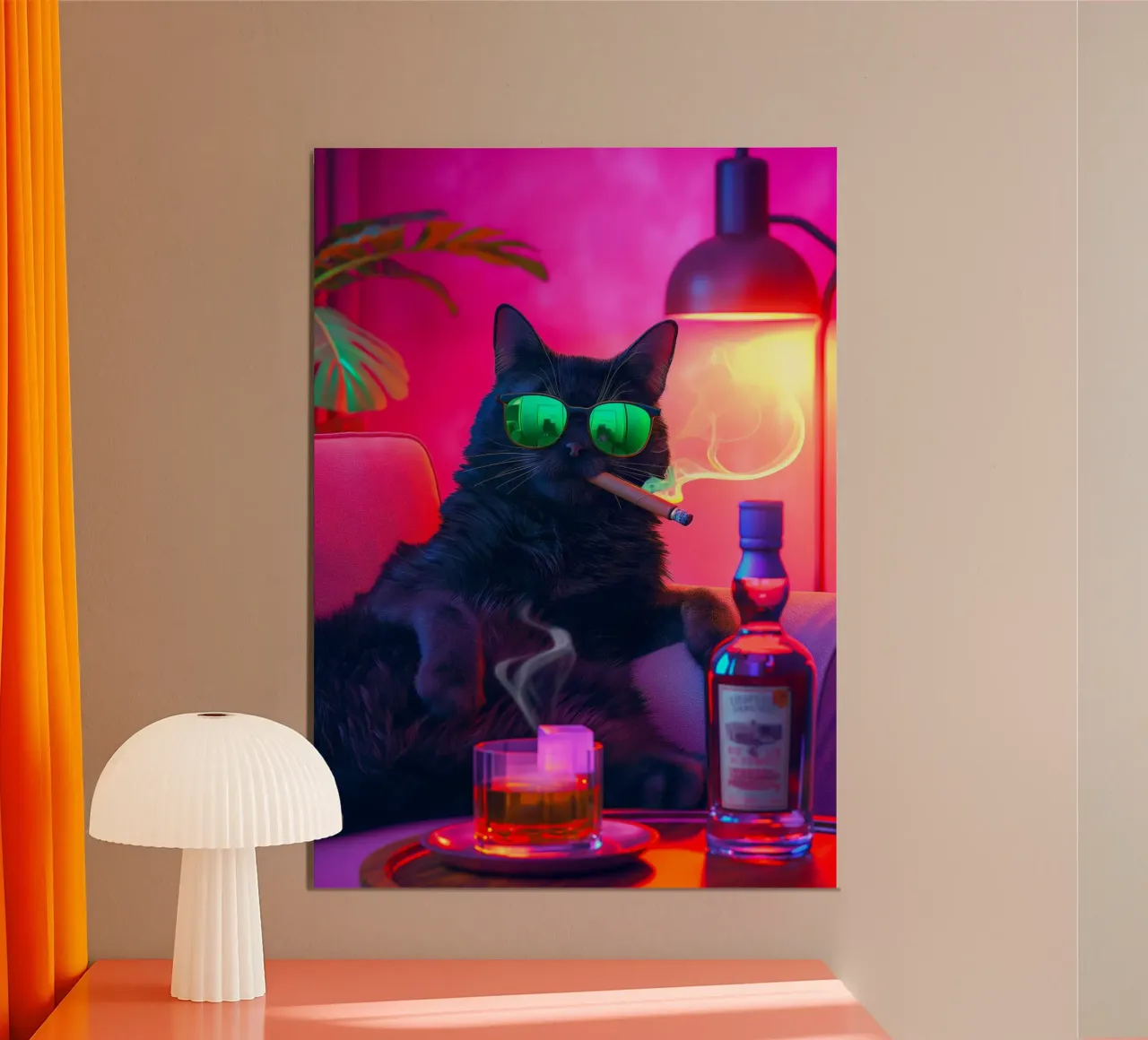 Fancy Cat Fumar aluminio dibond de Fleur de Lys
