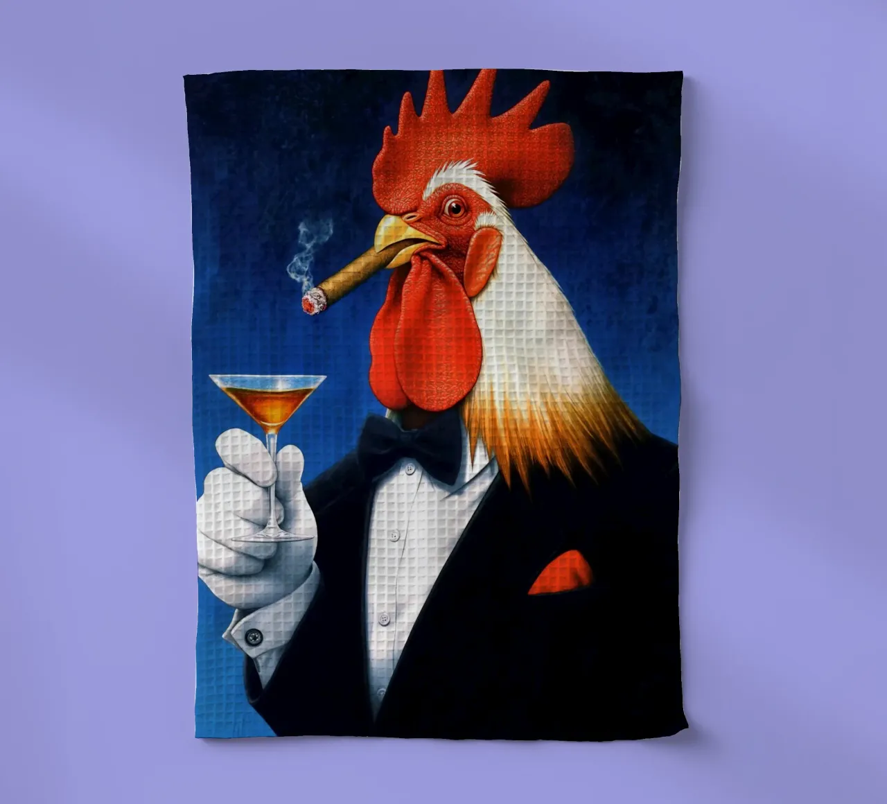 Gallo Tuxedo canovaccio da cucina da Fleur de Lys