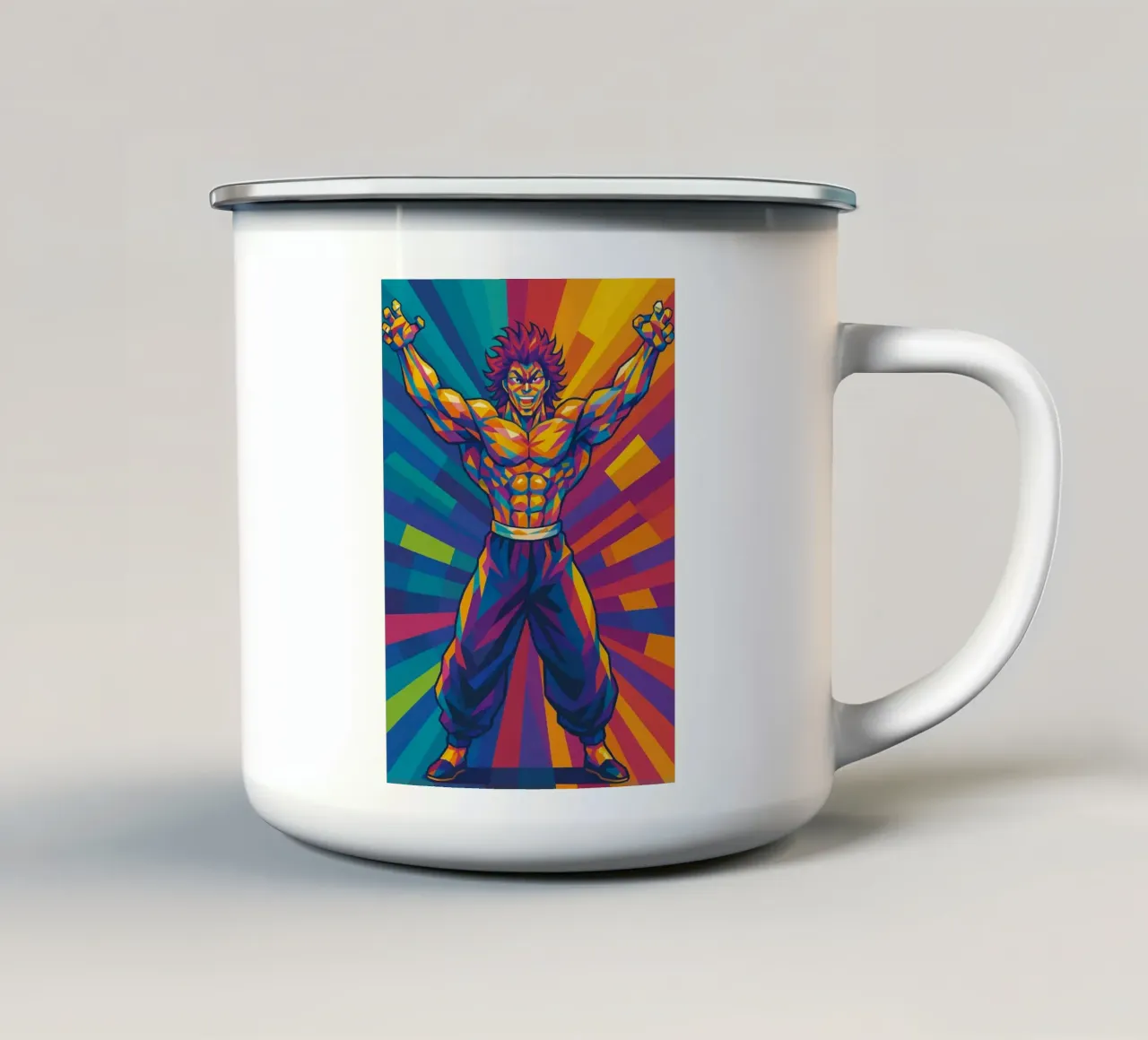 yujiro hanma taza de esmalte de HopeStudio