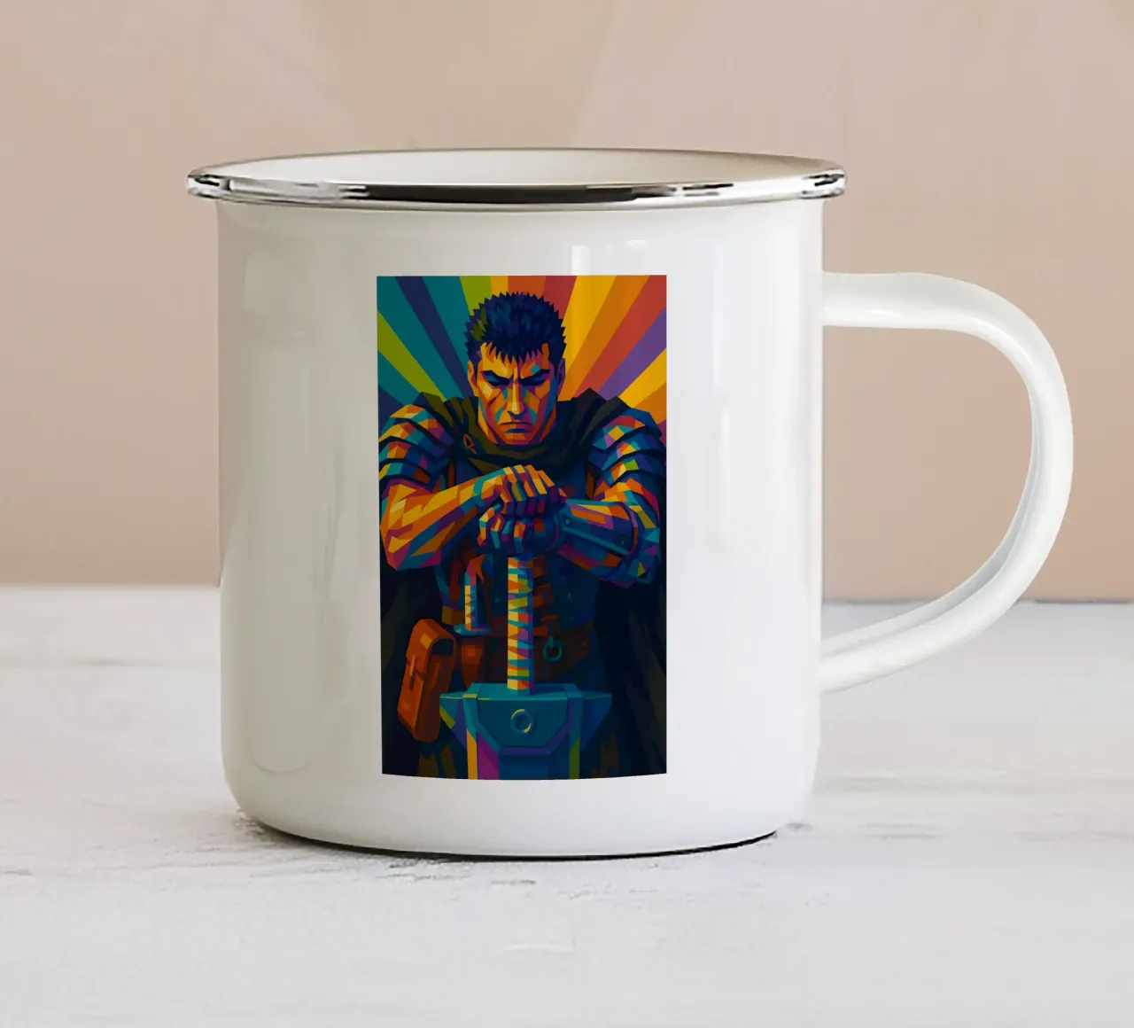 Guts Berserk tazza in smalto da HopeStudio