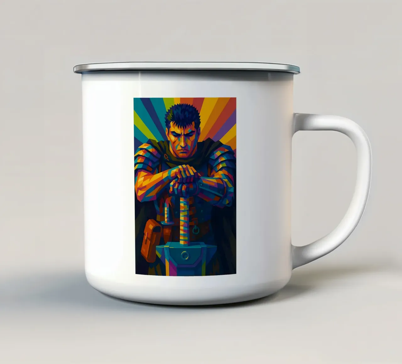 Guts Berserk tazza in smalto da HopeStudio