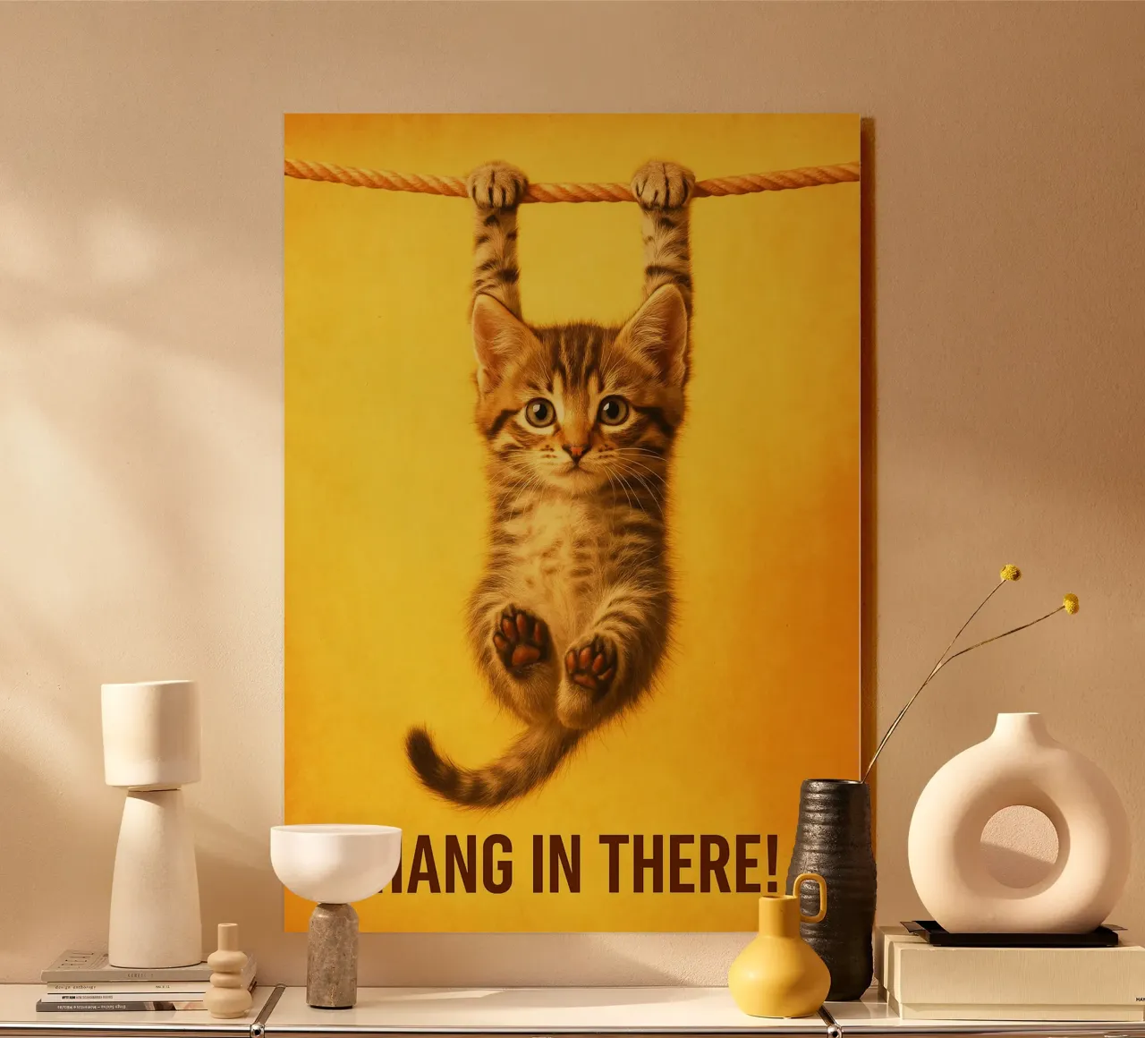 Funny Hang in There Cat forex plate by the gindils