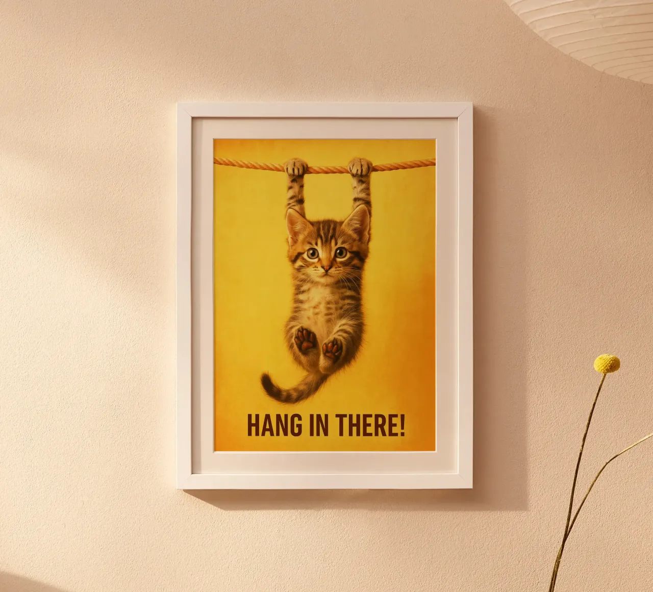 Funny Hang in There Cat hahnemühle by the gindils