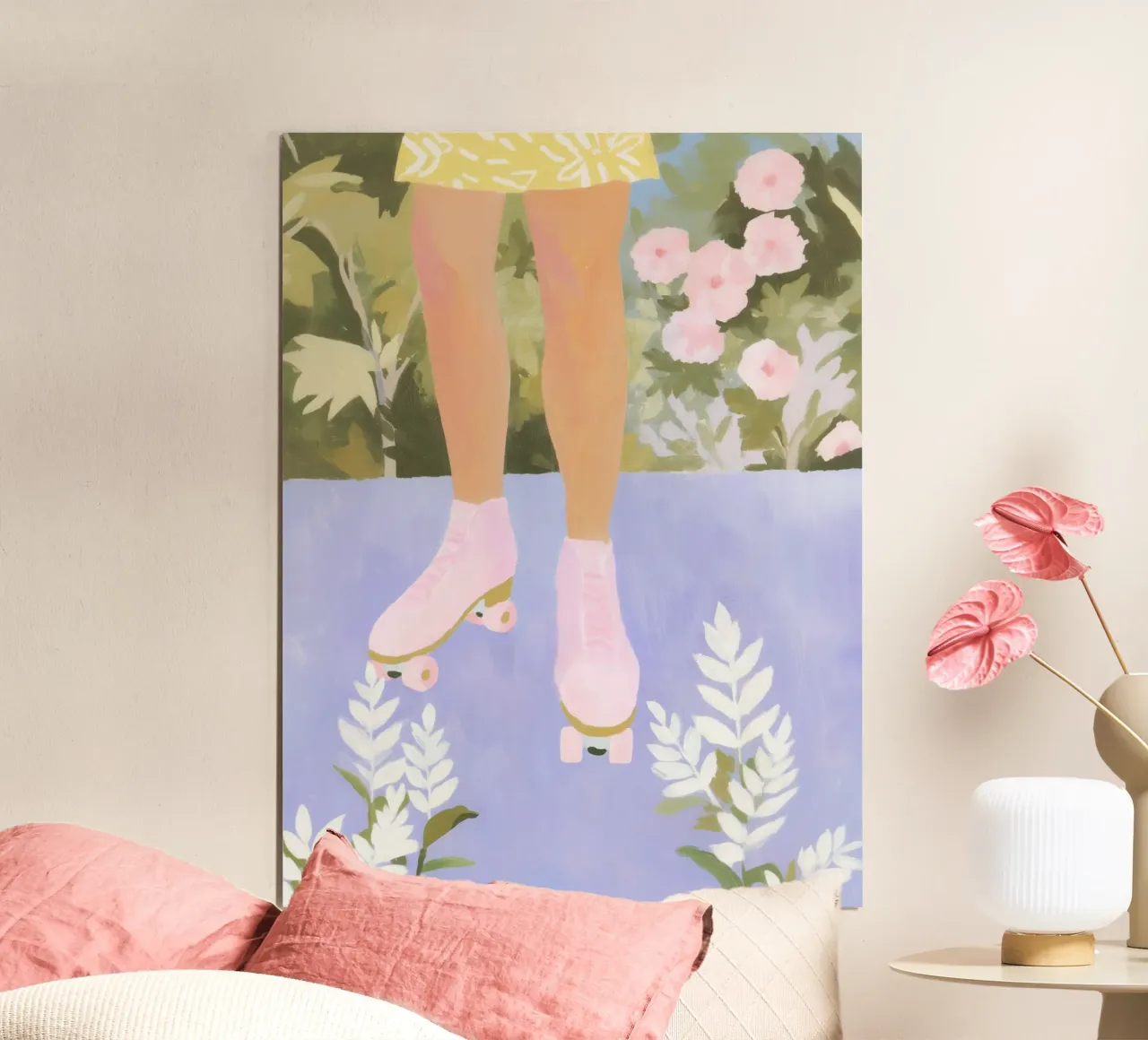 Storia d'amore con i pattini a rotelle poster da Carinaprint