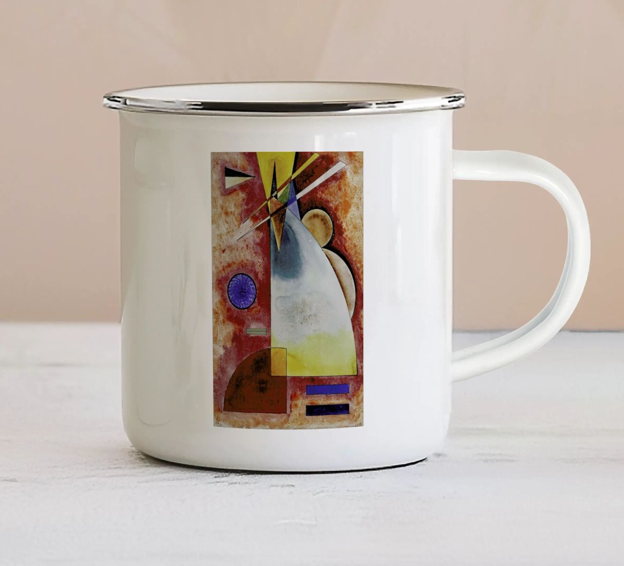 Kandinsky - Intermingling enamel mug by ARTOTHEK