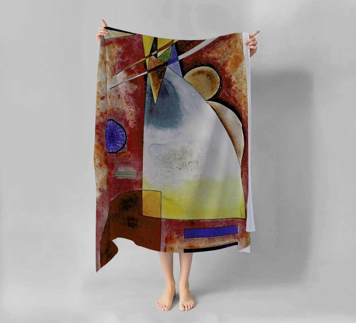 Kandinsky - Intermingling strandhanddoek van ARTOTHEK