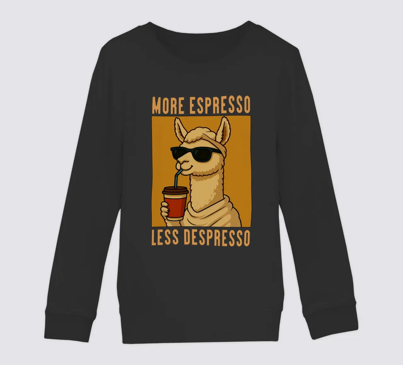 More Espresso Less Despresso Llama felpa bambino da the gindils