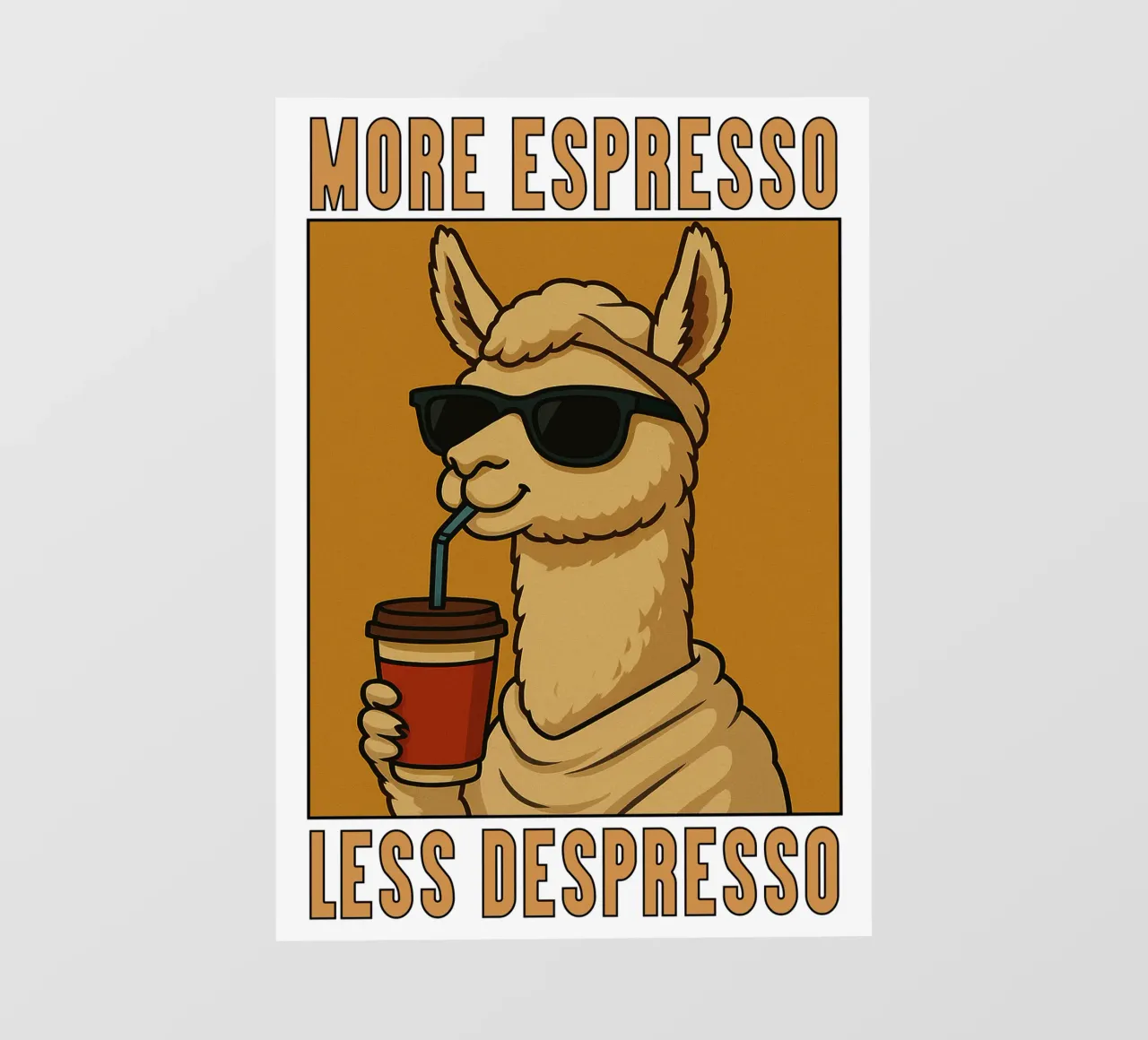 More Espresso Less Despresso Llama pellicola backlit da the gindils