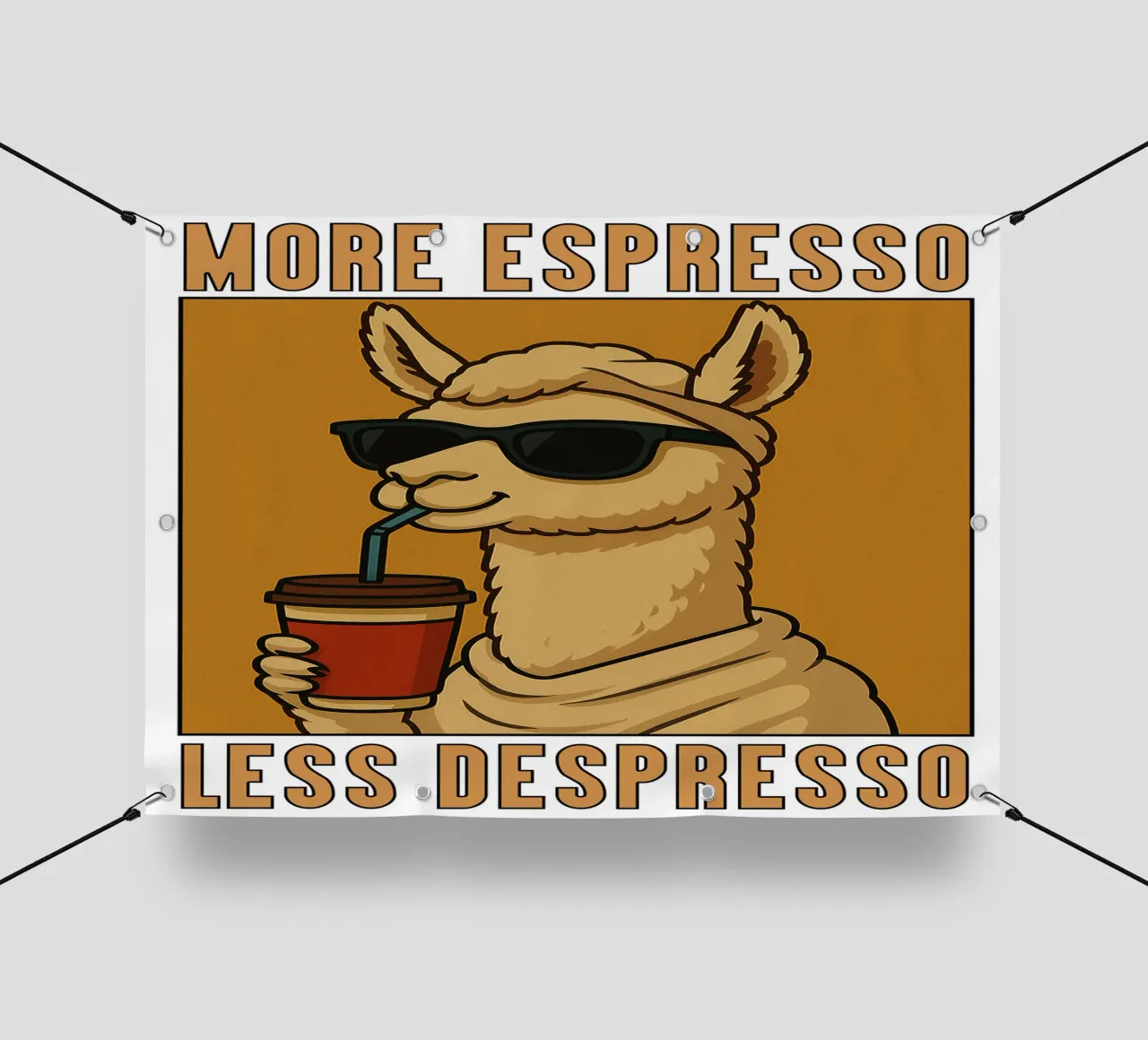 More Espresso Less Despresso Llama telo in pvc da the gindils