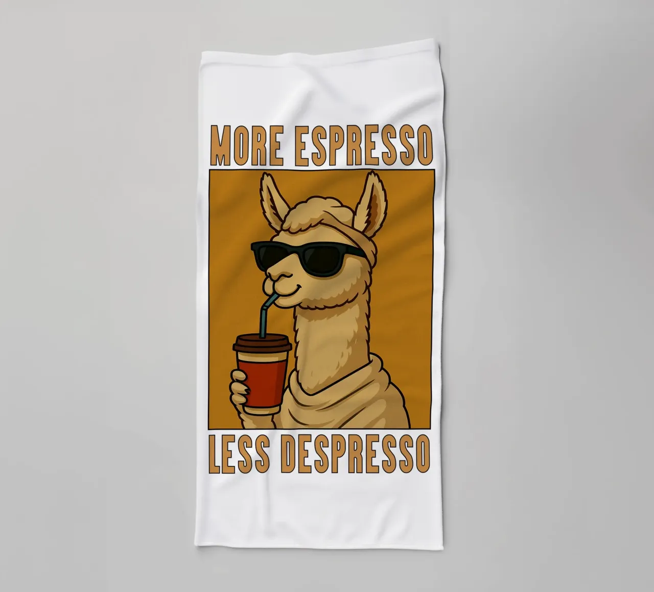 More Espresso Less Despresso Llama asciugamano da bagno da the gindils