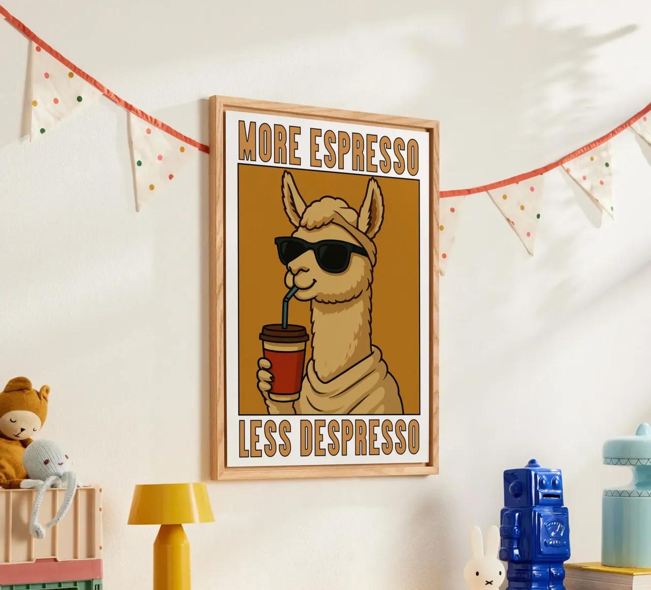 More Espresso Less Despresso Llama plexiglass da the gindils