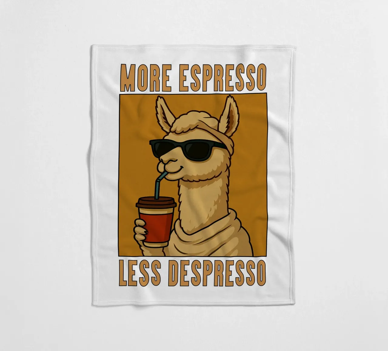 More Espresso Less Despresso Llama coperta in pile da the gindils