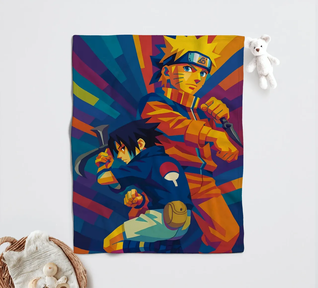 Naruto And Sasuke coperta in pile da HopeStudio