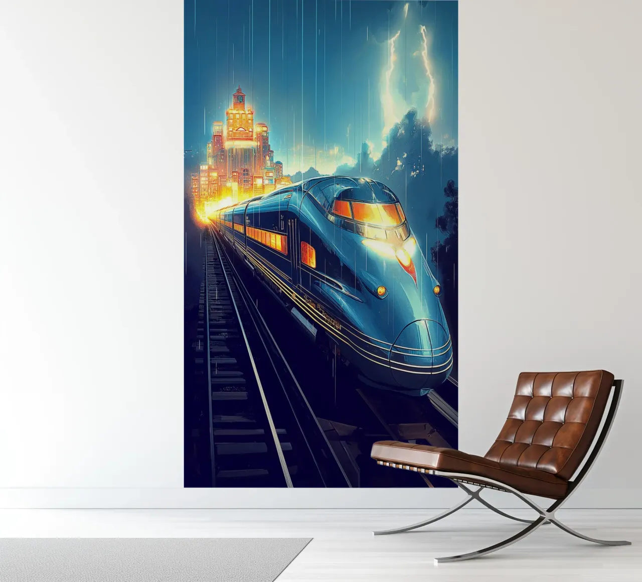 Tren Art Déco papel para pared de Fleur de Lys